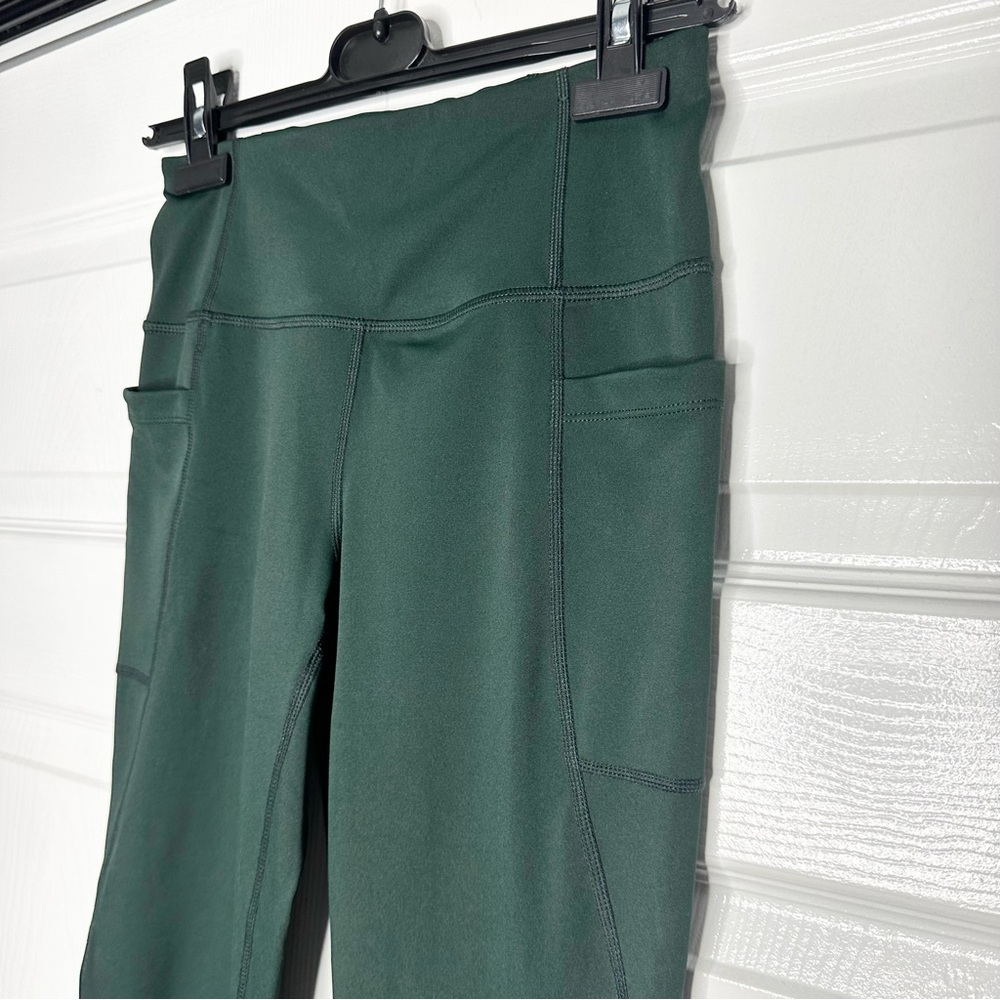 Lole Dark Green Leggings w Pockets 7/8 Length Women’s Small